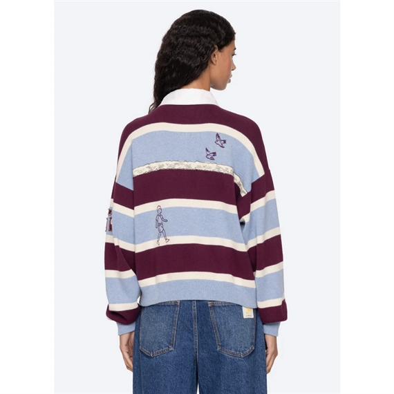 Sea New York Hester Solid Rugby Sweater, Multi
